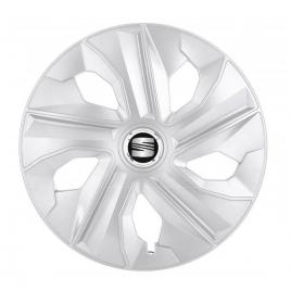 Set 4 capace roti, potrivite jantelor de r14, pentru seat, model luna cromat