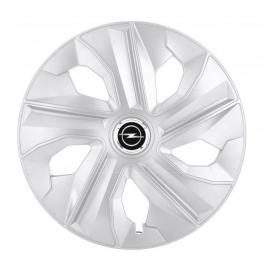 Set 4 capace roti, potrivite jantelor de r14, pentru opel, model luna cromat