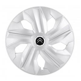 Set 4 capace roti, potrivite jantelor de r14, pentru citroen, model luna cromat