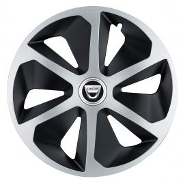 Set 4 capace roti roco gri-negru r17 pentru gama auto dacia