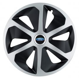 Set 4 capace roti roco gri-negru r17 pentru gama auto ford