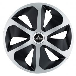 Set 4 capace roti roco gri-negru r17 pentru gama auto lexus