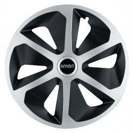 Set 4 capace roti roco gri-negru r17 pentru gama auto smart