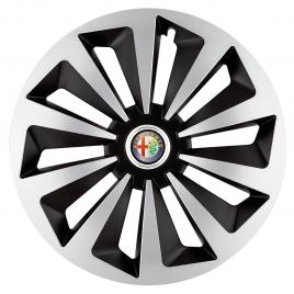 Set 4 capace roti fox gri-negru r17 pentru gama auto alfa romeo