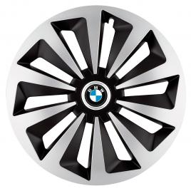 Set 4 capace roti fox gri-negru r17 pentru gama auto bmw