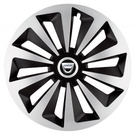 Set 4 capace roti fox gri-negru r17 pentru gama auto dacia