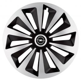 Set 4 capace roti fox gri-negru r17 pentru gama auto opel