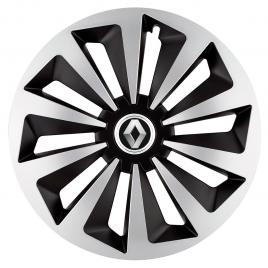 Set 4 capace roti fox gri-negru r17 pentru gama auto renault