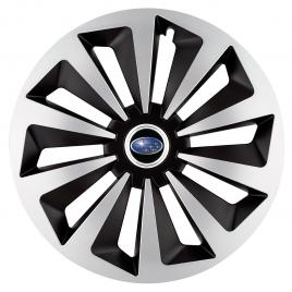 Set 4 capace roti fox gri-negru r17 pentru gama auto subaru