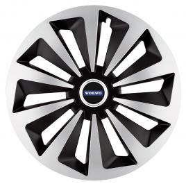 Set 4 capace roti fox gri-negru r17 pentru gama auto volvo