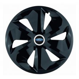 Set 4 capace roti roco negru r15, pentru ford