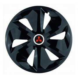 Set 4 capace roti roco negru r14, pentru mitsubishi