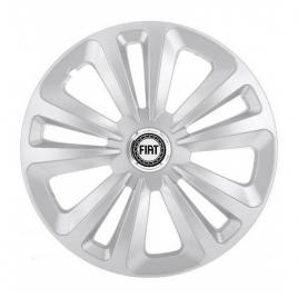 Set 4 capace roti terra gri r14, pentru fiat