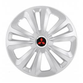 Set 4 capace roti terra gri r14, pentru mitsubishi