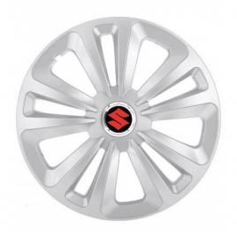 Set 4 capace roti terra gri r14, pentru suzuki