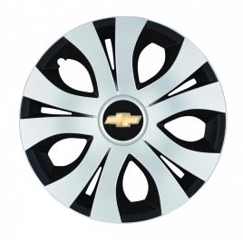 Set 4 capace roti top gri-negru r17, compatibil cu chevrolet