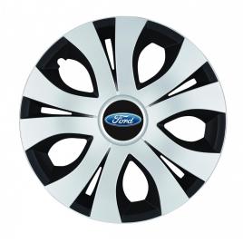 Set 4 capace roti top gri-negru r14, compatibil cu ford