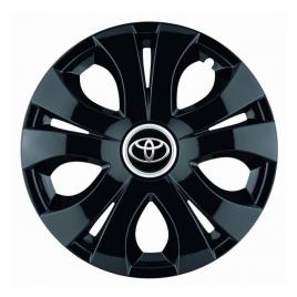 Set 4 capace roti top negru r15, compatibil cu toyota