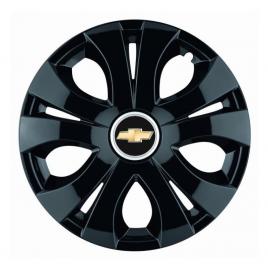 Set 4 capace roti top negru r16, compatibil cu chevrolet