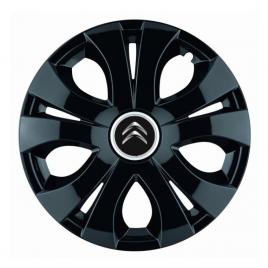 Set 4 capace roti top negru r16, compatibil cu citroen