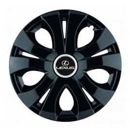Set 4 capace roti top negru r16, compatibil cu lexus