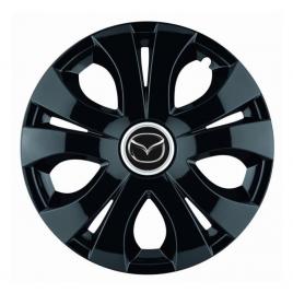 Set 4 capace roti top negru r16, compatibil cu mazda