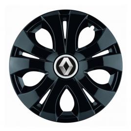 Set 4 capace roti top negru r16, compatibil cu renault