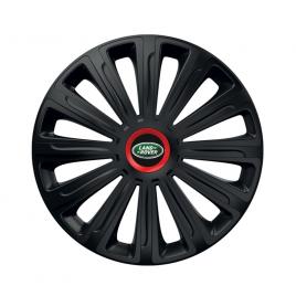 Set 4 capace roti negre cu inel rosu trend r16 pentru gama auto land rover