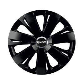 Set 4 capace roti negre cu inel cromat energy r14 pentru gama auto daewoo