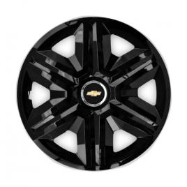 Set 4 capace roti hubcaps fast black r14 pentru gama auto chevrolet
