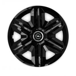 Set 4 capace roti hubcaps fast black r14 pentru gama auto opel