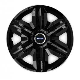 Set 4 capace roti hubcaps fast black r14 pentru gama auto volvo