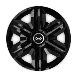 Set 4 capace roti hubcaps fast black r15 pentru gama auto kia