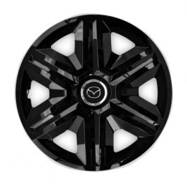 Set 4 capace roti hubcaps fast black r15 pentru gama auto mazda