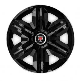 Set 4 capace roti hubcaps fast black r15 pentru gama auto range rover
