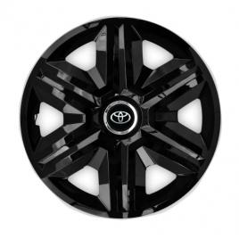 Set 4 capace roti hubcaps fast black r15 pentru gama auto toyota