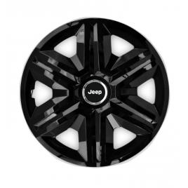 Set 4 capace roti hubcaps fast black r16 pentru gama auto jeep
