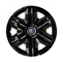 Set 4 capace roti hubcaps fast black r16 pentru gama auto vw