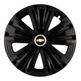Set 4 capace roti glory negru r15 pentru gama auto chevrolet