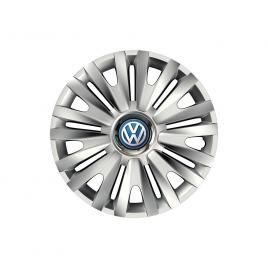 Set 4 capace roti cu inel cromat royal r15 pentru gama auto volkswagen