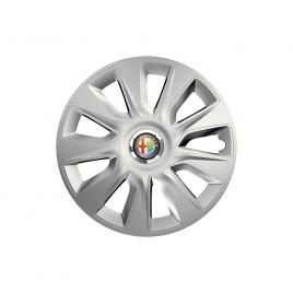 Set 4 capace roti cu inel cromat stratos r16 pentru gama auto alfa romeo
