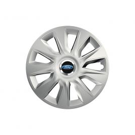 Set 4 capace roti cu inel cromat stratos r16 pentru gama auto ford