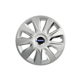 Set 4 capace roti cu inel cromat stratos r16 pentru gama auto volvo