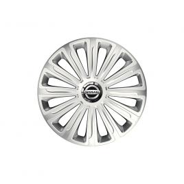 Set 4 capace roti cu inel cromat trend r15 pentru gama auto nissan