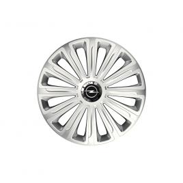 Set 4 capace roti cu inel cromat trend r15 pentru gama auto opel