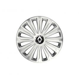 Set 4 capace roti cu inel cromat trend r15 pentru gama auto renault