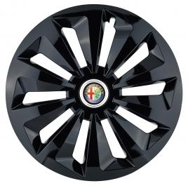 Set 4 capace roti fox negru r16 pentru gama auto alfa romeo