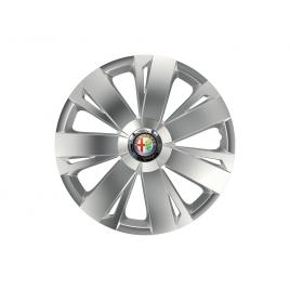 Set 4 capace roti cu inel cromat energy r15 pentru gama auto alfa romeo