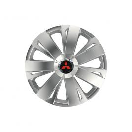 Set 4 capace roti cu inel cromat energy r15 pentru gama auto mitsubisi