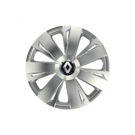 Set 4 capace roti cu inel cromat energy r15 pentru gama auto renault